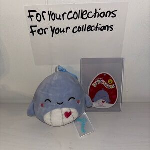 Squishmallows Light Blue Plush with Heart Detail